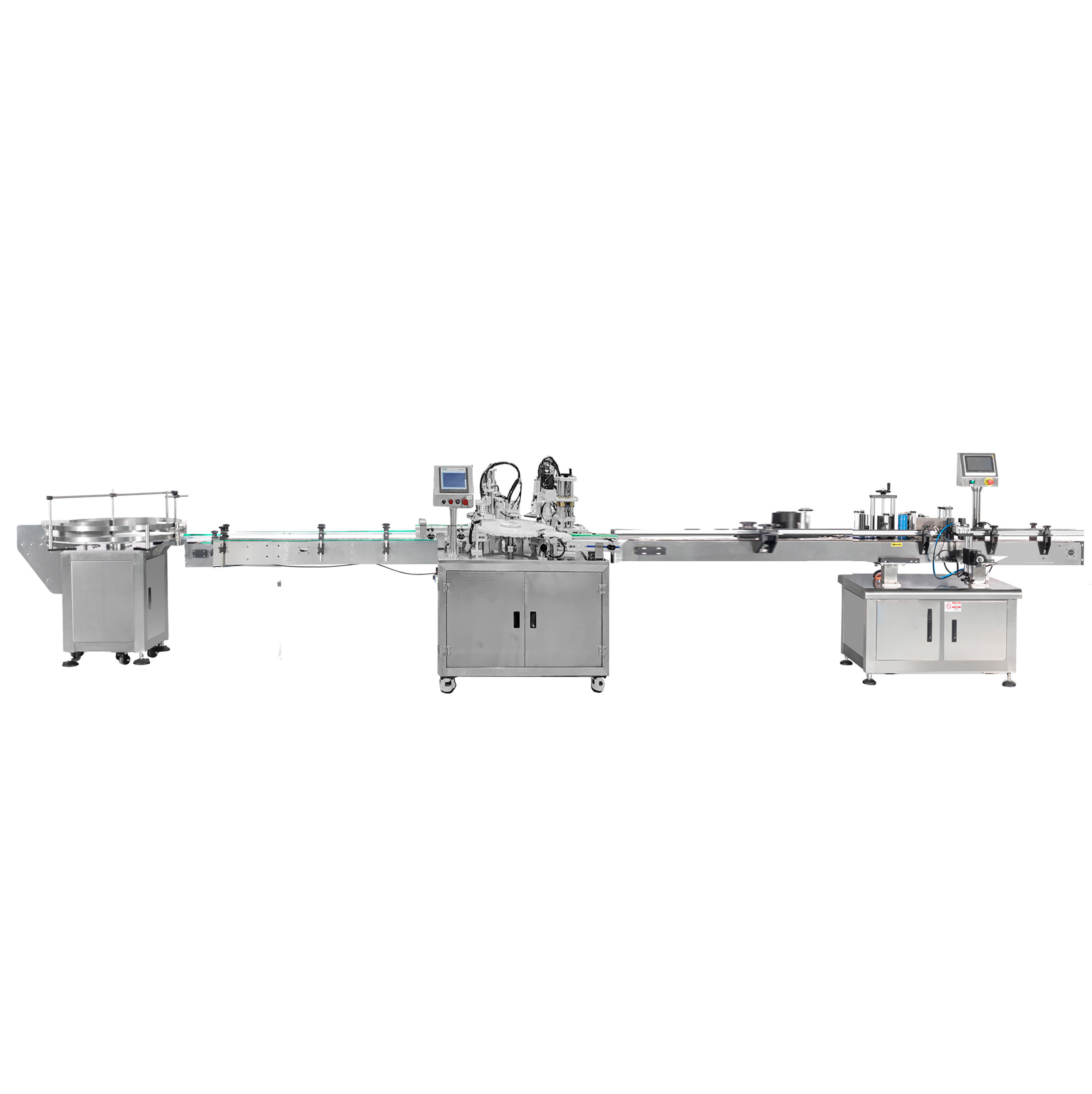 Nail polish small bottle filling capping and labeling line Nail polish small bottle filling capping and labeling line